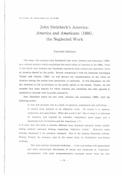 John Steinbeck`s America :