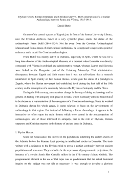 Illyrian Heroes, Roman Emperors and Christian Martyrs. The