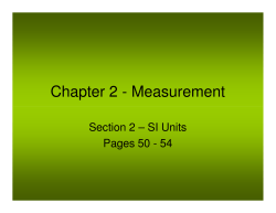 Chapter 2 - Measurement