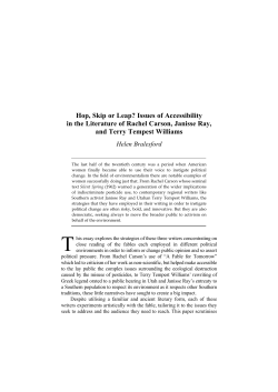 Hop, Skip or Leap? Issues of Accessibility in the Literature