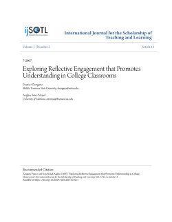 Exploring Reflective Engagement that Promotes Understanding in
