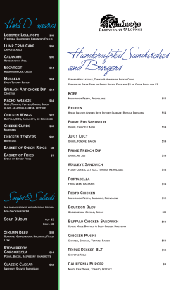 Lobster Lollipops Lump Crab Cake Calamari