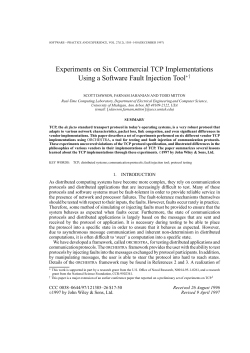 Experiments on Six Commercial TCP Implementations