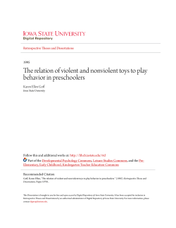 The relation of violent and nonviolent toys to play behavior in