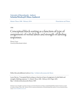 Conceptual block-sorting as a function of type of