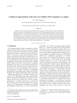 A Balanced Approximation of the One-Layer Shallow-Water
