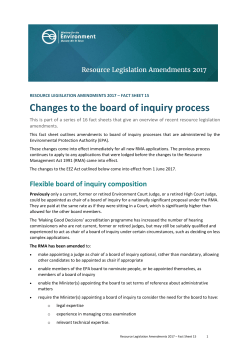 Changes to the board of inquiry process