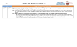 California CCSS Mathematics &ndash; Grades 4-‐6