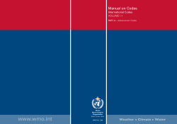 Manual on Codes