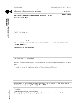 The Labour Market Impacts of Obesity, Smoking, Alcohol Use and