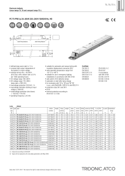 PC T5 PRO lp 24&ndash;80 W 220&ndash;240 V 50/60/0 Hz, HO T5, T8, TC-L
