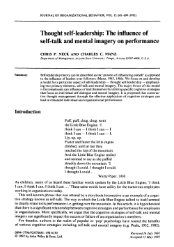 Thought self-leadership: The influence of self