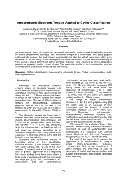 Amperometric Electronic Tongue Applied to Coffee