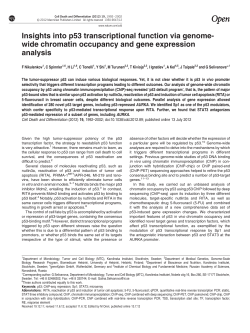 Insights into p53 transcriptional function via