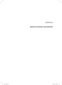 CHAPTER 9 General conclusion and synthesis