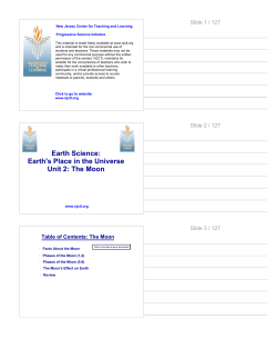 The Moon - New Jersey Center for Teaching and Learning