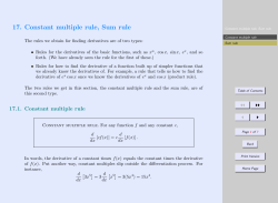 17. Constant multiple rule, Sum rule