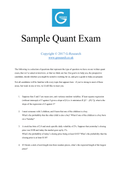 Sample Quant Exam - G