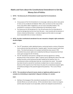 Myths and Facts about the Constitutional Amendment to Get Big