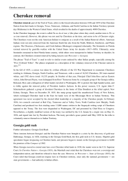 The Removal - Cherokee Registry