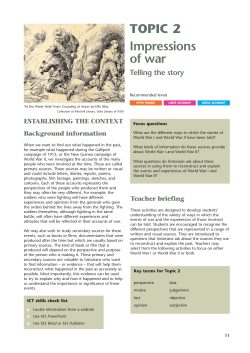 Teacher Guide - Gallipoli and the Anzacs
