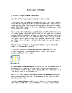 Embroidery on Ribbon