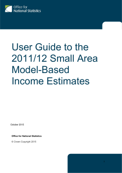 User guide to the 2011/12 small area model