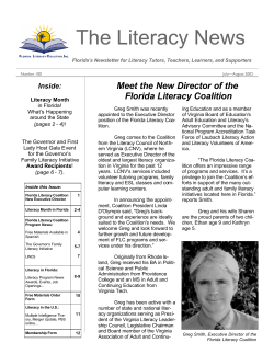 The Literacy News - Florida Literacy Coalition