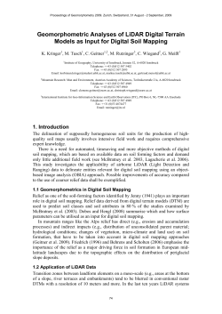 Geomorphometric analyses of LiDAR digital