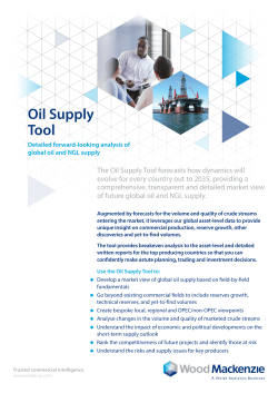 Oil Supply Tool - Wood Mackenzie