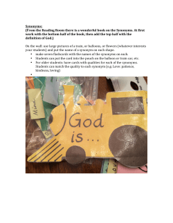 Synonyms: (From the Reading Room there is a wonderful book on