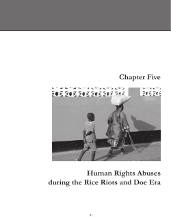 Chapter Five Human Rights Abuses during the Rice Riots and Doe
