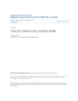the etchings of j. alden weir - DigitalCommons@University of