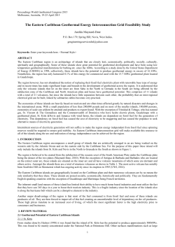 The Eastern Caribbean Geothermal Energy Interconnection Grid