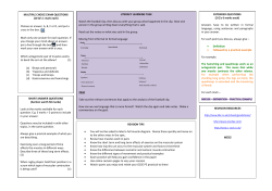 Muscluar System Revision Sheet