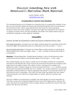 Discover Something New with Montessori`s Marvelous Math Materials