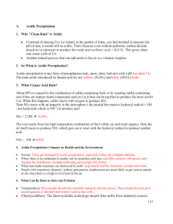 Acidic Precipitation