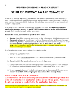 NEW GUIDELINES &ndash; READ CAREFULLY