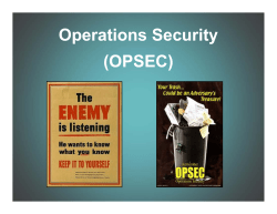 Operations Security (OPSEC) - Antelope Valley