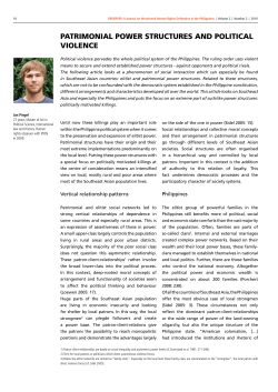 patrimonial power structures and political violence