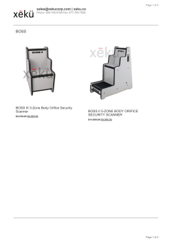 BOSS III 3-Zone Body Orifice Security Scanner BOSS II 5