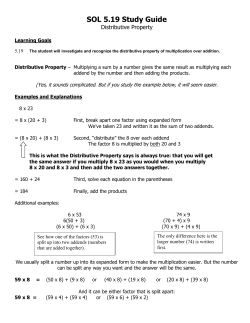 SOL 5.19 Study Guide