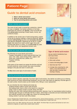 Dental acid erosion - HKU Faculty of Dentistry
