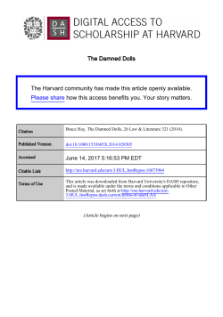 The Damned Dolls - Harvard University