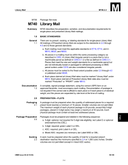 DMM M740 Library Mail