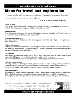 ideas for travel and exploration