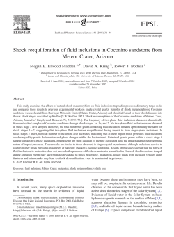 Shock reequilibration of fluid inclusions in Coconino