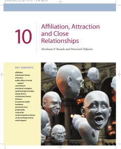 Affiliation, Attraction and Close Relationships
