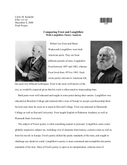 Comparing Frost and Longfellow - Academic Papers of Curtis M