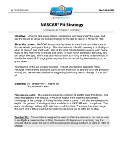 NASCAR Pit Strategy